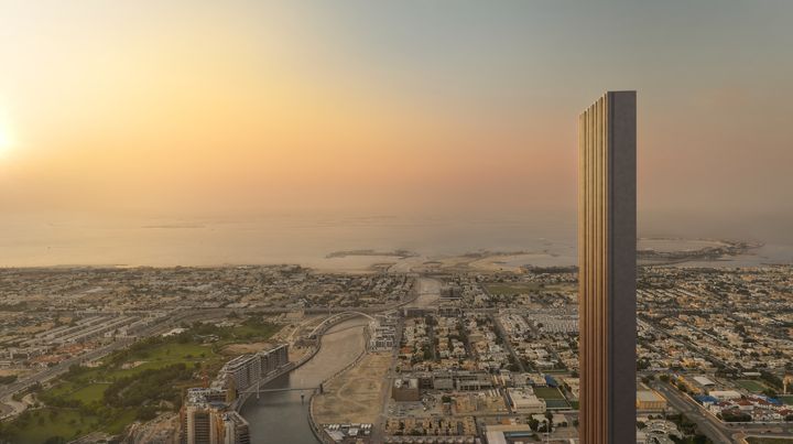 The tower at sunset · Gulf view